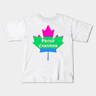 Proud Canadian (Polysexual) Kids T-Shirt